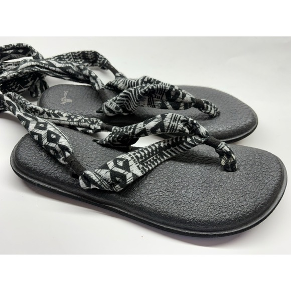Sanuk Yoga Sling 2 Sandals Women 9 Geometric Print Vacation Travel - Picture 3 of 4